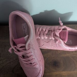 Vintage Pink Glitter Sneakers Size 9